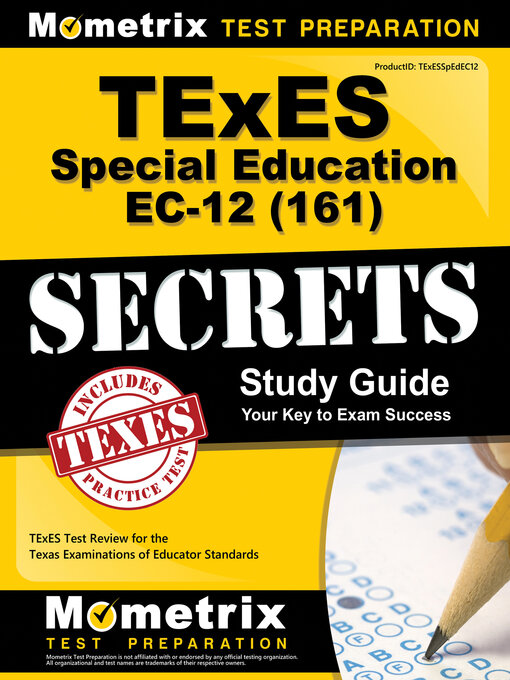 Cover image for TExES Special Education EC-12 (161) Secrets Study Guide